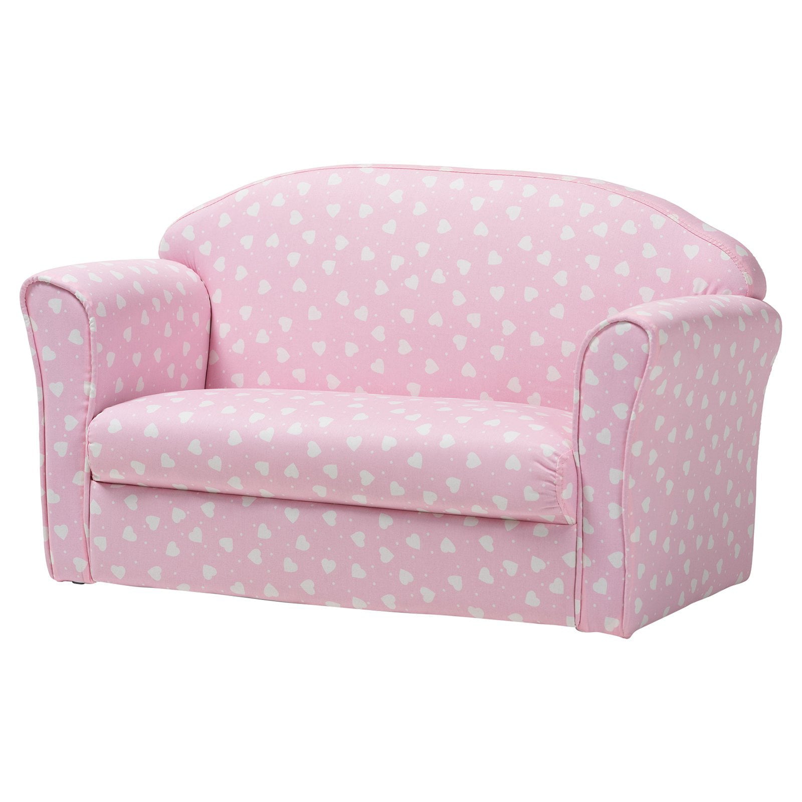 Baxton Studio Erica Heart Upholstered Kids Sofa