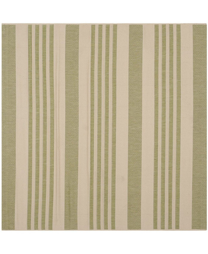 Safavieh Courtyard CY6062 Beige and Sweet Pea 5' x 5' Sisal Weave Square Outdoor Area Rug