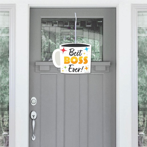 Big Dot Of Happiness Happy Boss x27 s Day Hanging Porch Best Boss Ever Outdoor Decorations Front Door Decor 1 Piece Sign