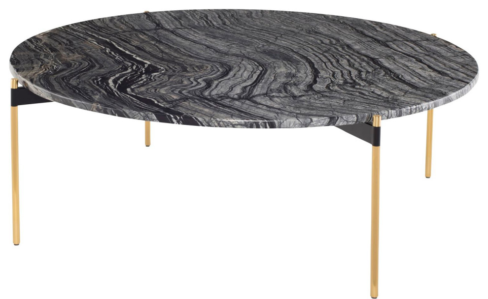 Nuevo Furniture Pixie Coffee Table  Gold Base   Midcentury   Coffee Tables   by Unlimited Furniture Group  Houzz