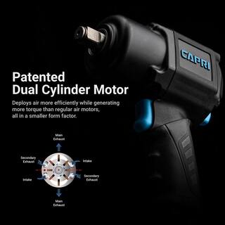 Capri Tools 1000 ft. lbs. 12 in. Twin Power Air Impact Wrench CP35205