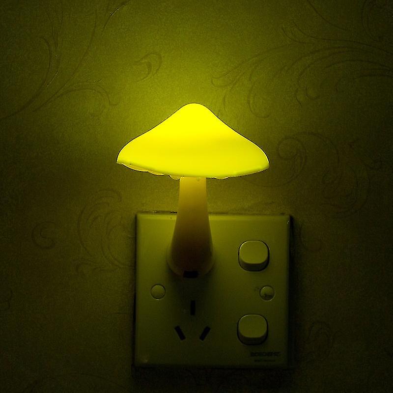 2-piece Light Control Mushroom Decorative Night Light Plug-in Light Sensor Bedside Light Led Light Birthday Gift