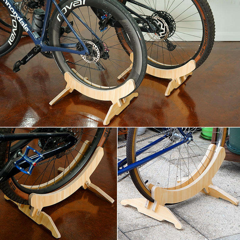 TIANJI bike rack home free stand bike rack parking wooden bike rack