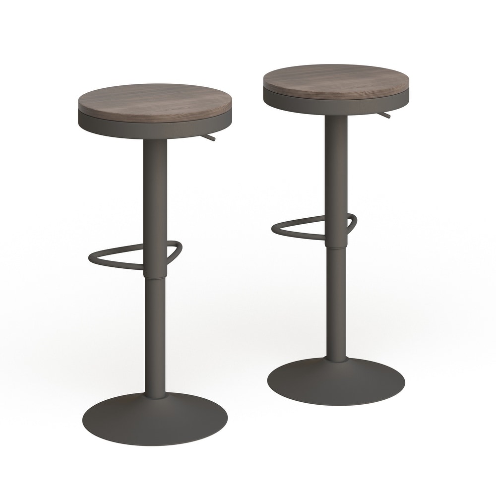 Carbon Loft Goddard Industrial Adjustable Bar Stool (Set of 2)