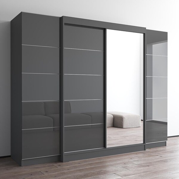 Aria 2D-EXEX Wardrobe with 1 Mirror - - 37844243