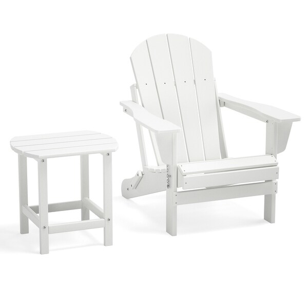 Adirondack Outdoor Side Table，HDPE Plastic End Tables for Patio，Backyard，Pool，Easy Maintenance Weather Resistant