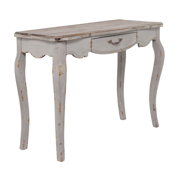 White Wood Farmhouse Console Table 31 x 43 x 17