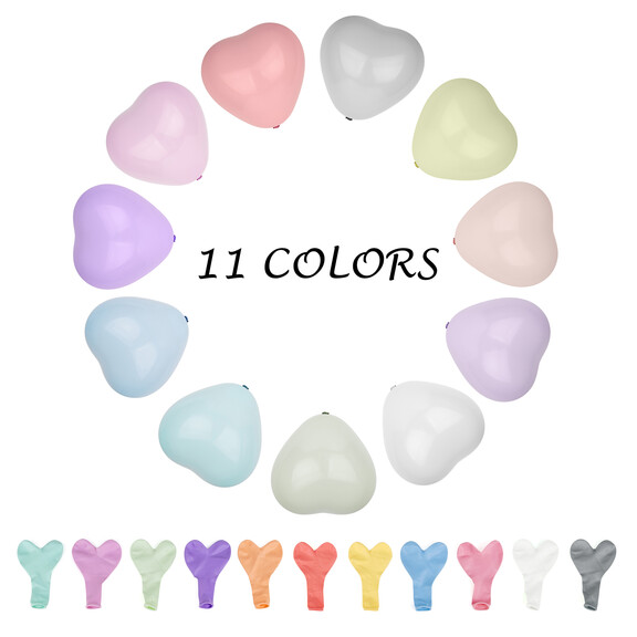 Aspire 100 Pcs 12 inch Heart Shaped Balloons Matte...