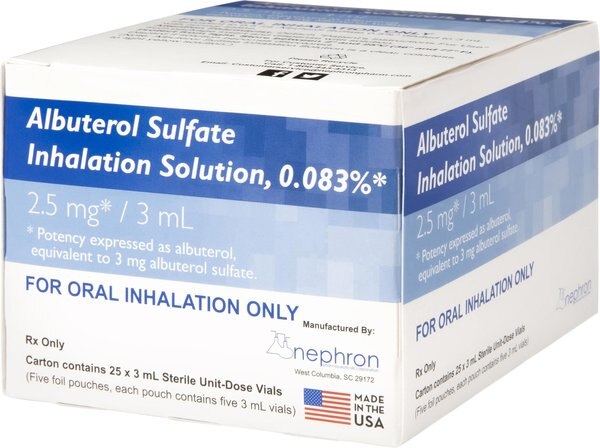 Albuterol 0.083% (Generic) Inhalation Solution 2.5 mg/3 ml