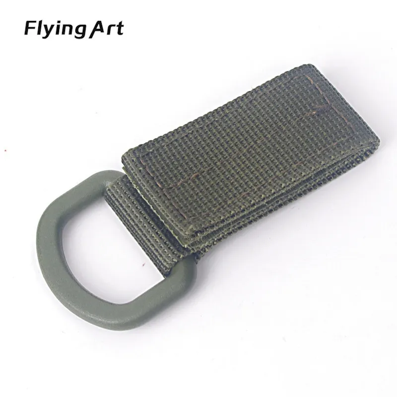 Outdoor Sports hiking hunting tool Multifunctional Mountaineering D shaped Buckle Nylon webbing Molle Belt Keychain