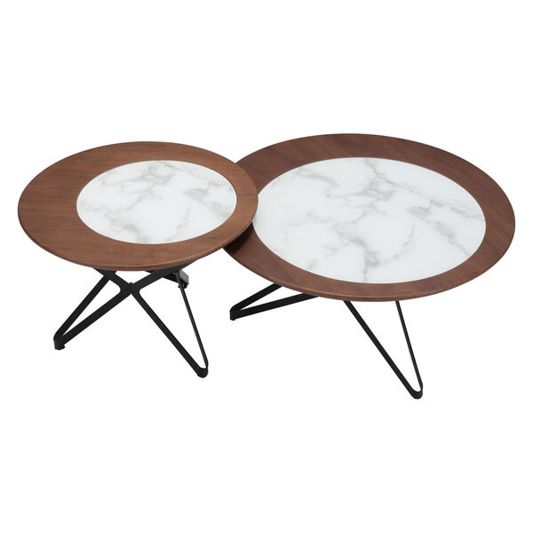 Anderson Multicolor and Black Coffee Table， Set of Two