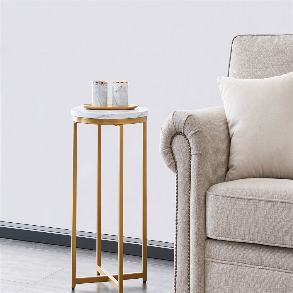 Classic And Simple End Tableand Side Table With X-shaped Base