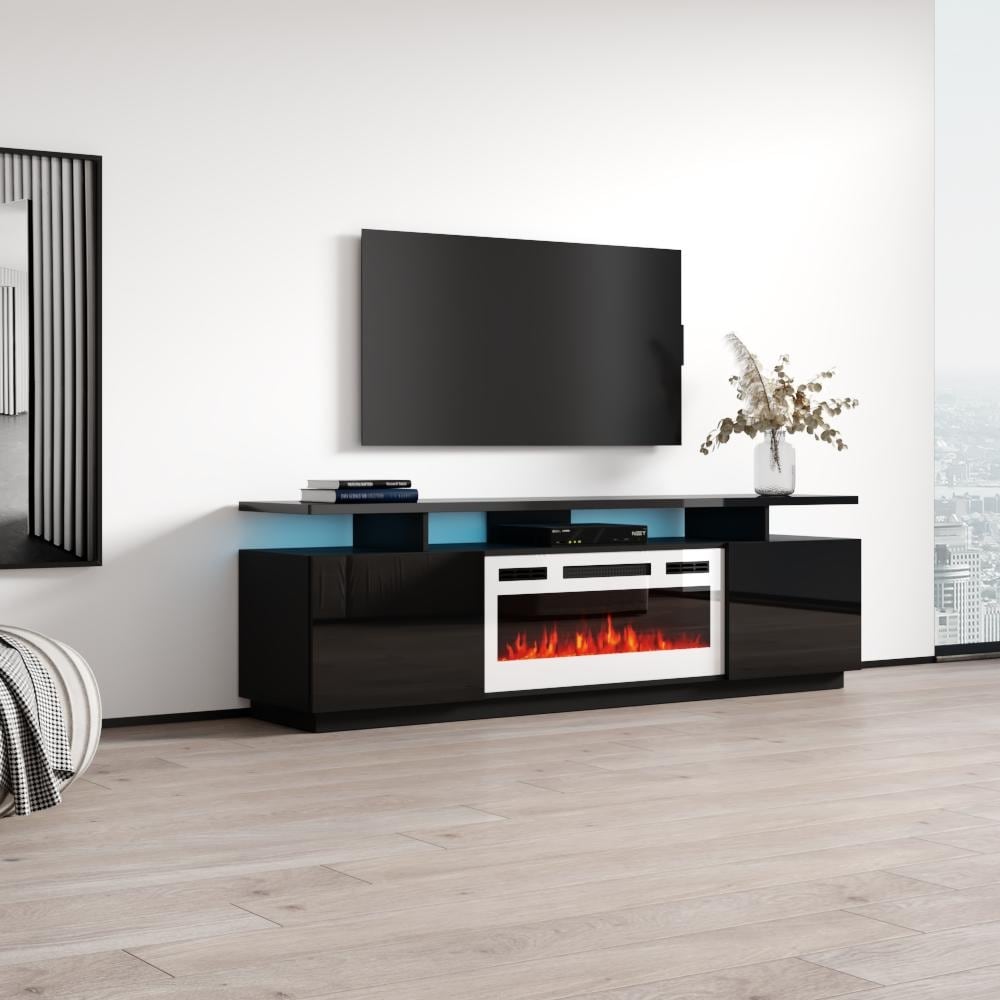 Eva KWH Modern 71 inch Electric Fireplace TV Stand