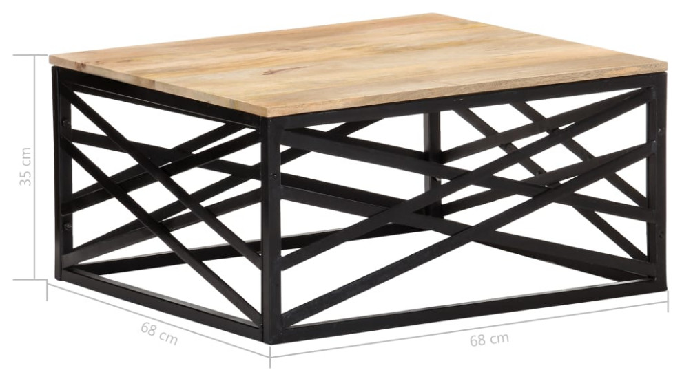 vidaXL Coffee Table End Sofa Table Living Room Furniture Solid Wood Acacia   Industrial   Coffee Tables   by vidaXL LLC  Houzz