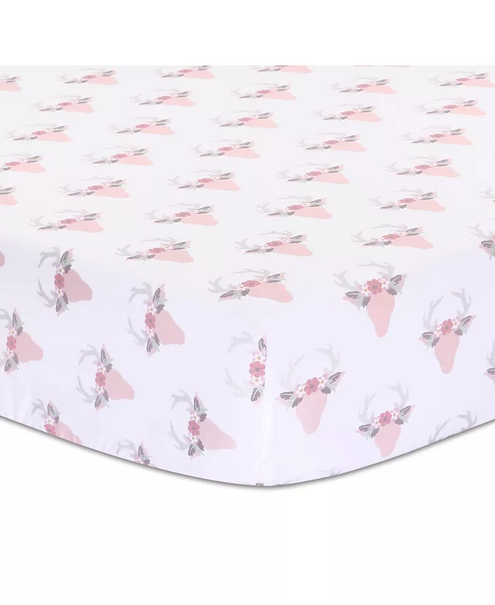 The Peanutshell Meadow 5 Piece Baby Nursery Crib Bedding Set， Quilt， Crib Sheets， and Crib Skirt