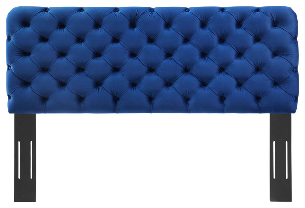 Modway Lizzy Tufted Twin Performance Velvet headboard   Contemporary   Headboards   by Uber Bazaar  Houzz