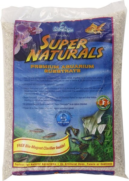 CaribSea Super Naturals Torpedo Beach Freshwater Sand， 20-lb bag