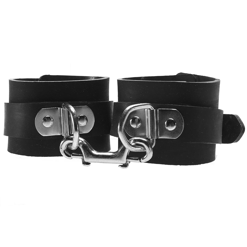 Rubber Wrist Cuffs in Black