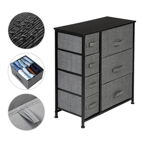 Dresser with 7 Drawers - Furniture Storage Tower Unit For Bedroom， Hallway， Closet， Office Organization - Steel Frame - - 37776888