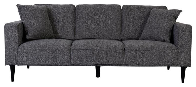 Hawthorne Collections Keaton Upholstered Sofa   Gray   Midcentury   Sofas   by Homesquare  Houzz