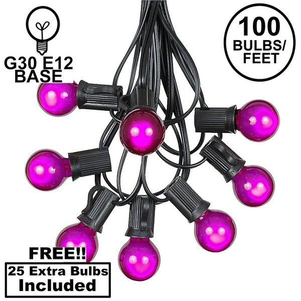 100 Foot G30 Outdoor Globe Patio String Lights