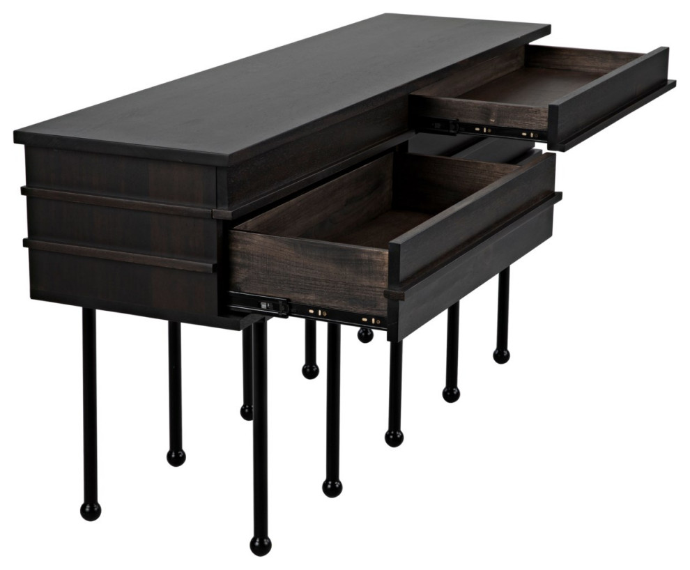 Olivier Console  Ebony Walnut   Transitional   Console Tables   by GreatFurnitureDeal  Houzz