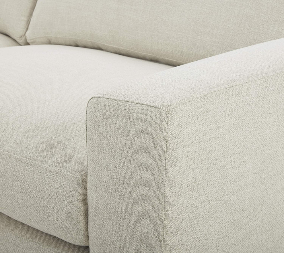 Contemporary Sofa  Extra Deep Cushioned Seat  ampBack With Track Arms   Transitional   Sofas   by Decor Love  Houzz