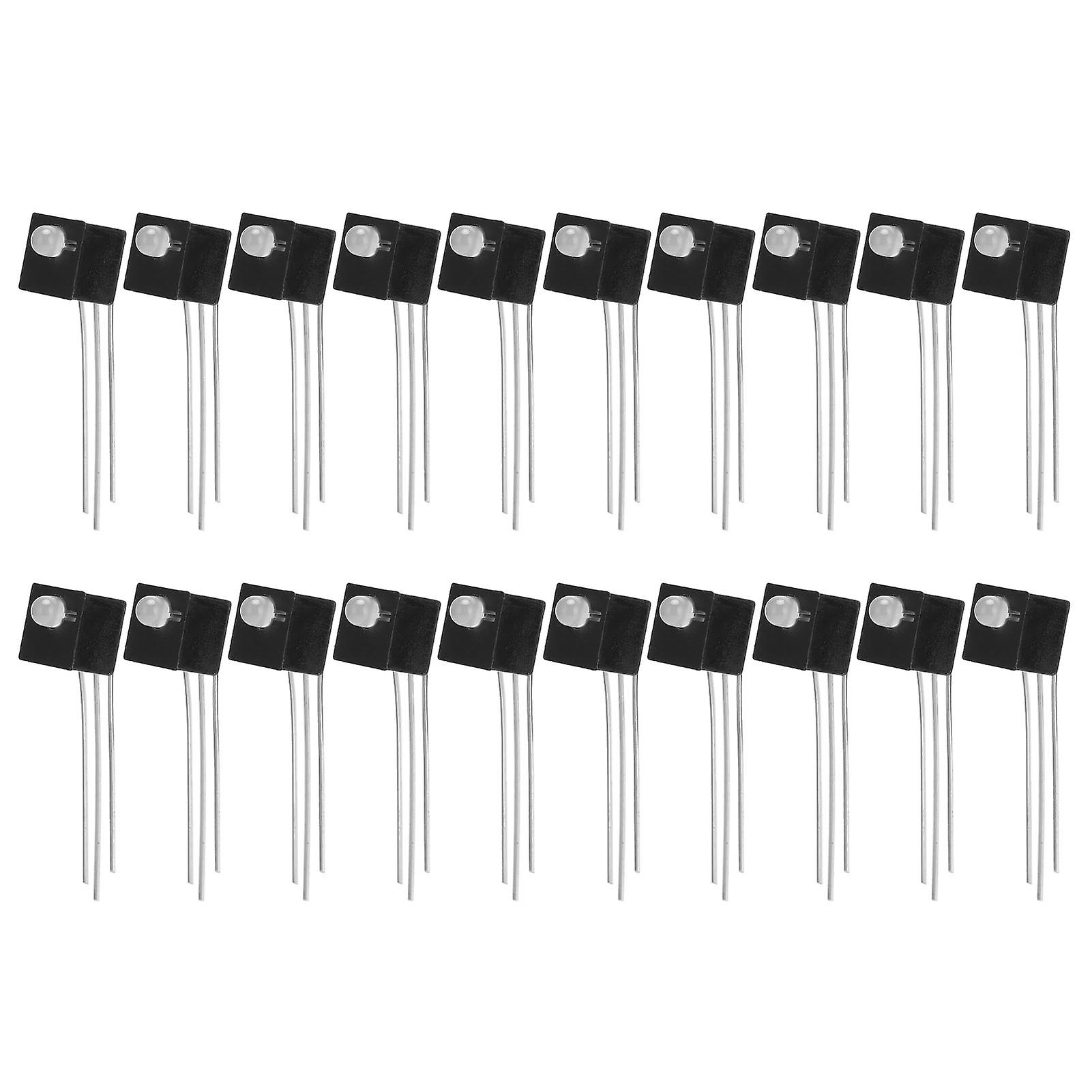 20pcs Led Luminous Diode Lamp Holder 1hole 2color 3pin Common Cathode Light Emit Base 3mmleft Green Right Red