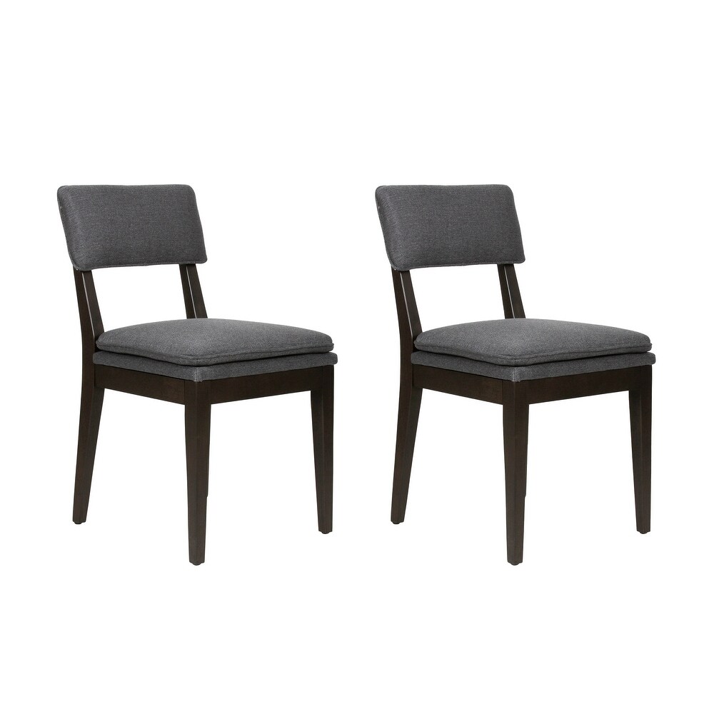 East at Main Solid Wood Upholstered Dining Chairs (Set of 2)