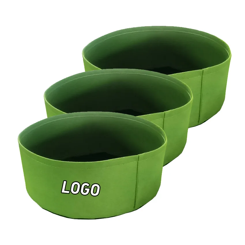 HYH Wholesale Green Felt Fabric Garden Pots Plant Grow Bag For Garden Supplies