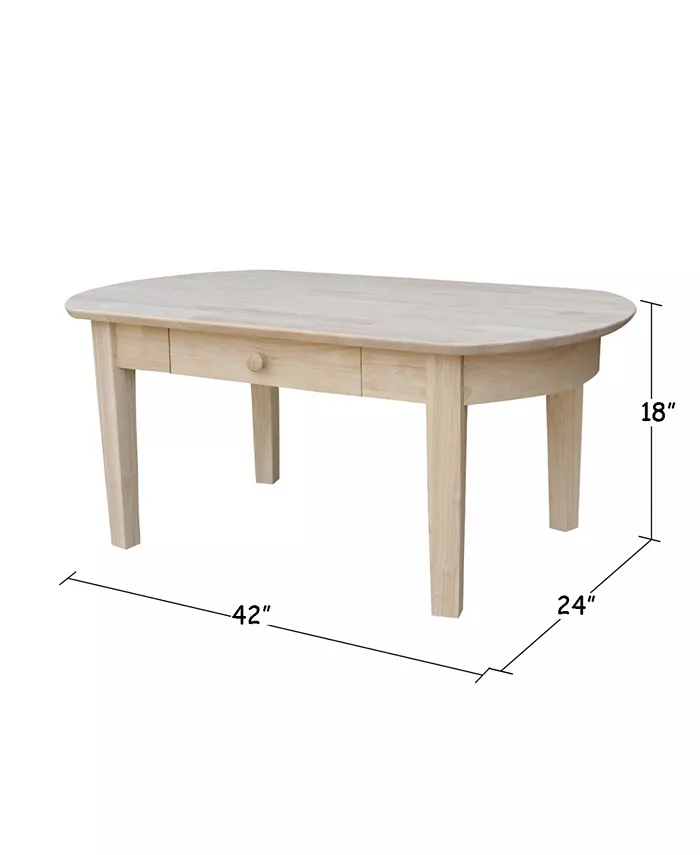 International Concepts Philips Oval Coffee Table