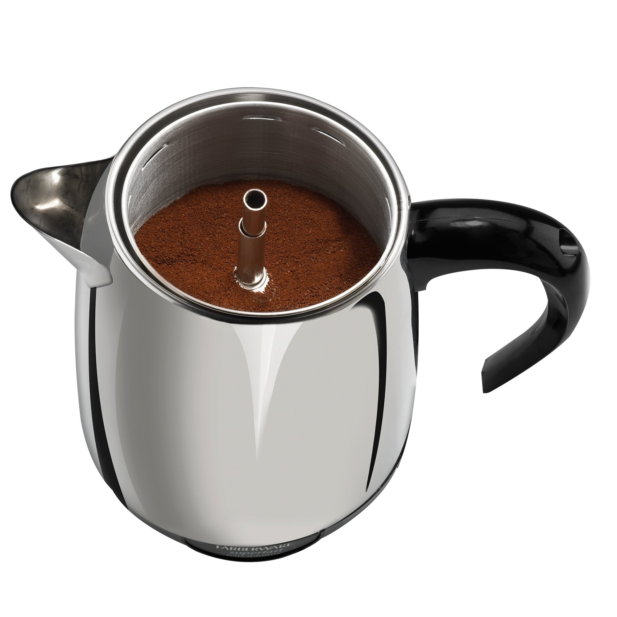 Farberware FCP280 Spectrum Brands Farberware 8-Cup Percolator， Stainless Steel， Black