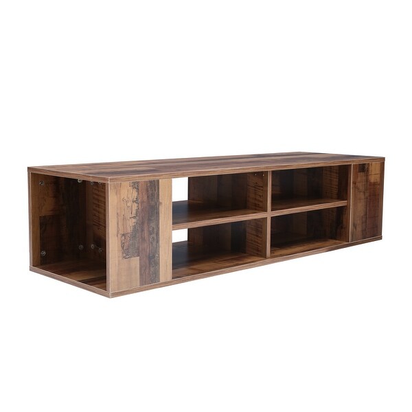 Floating TV Stand Component Shelf with Height Adjustable