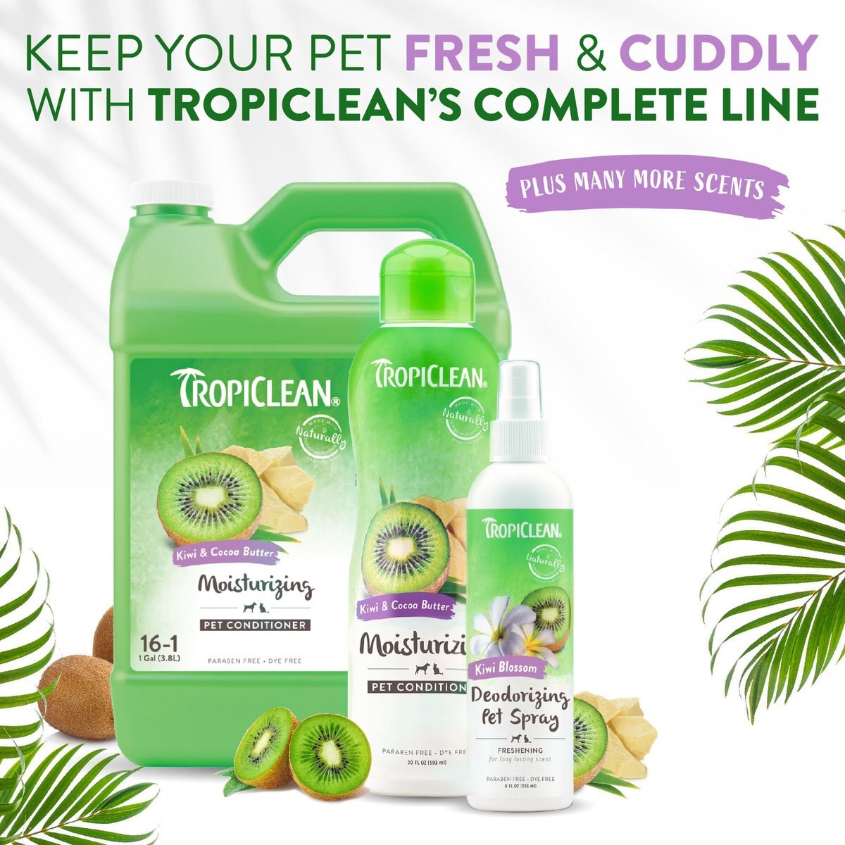 TropiClean Kiwi and Cocoa Butter Dog and Cat Conditioner