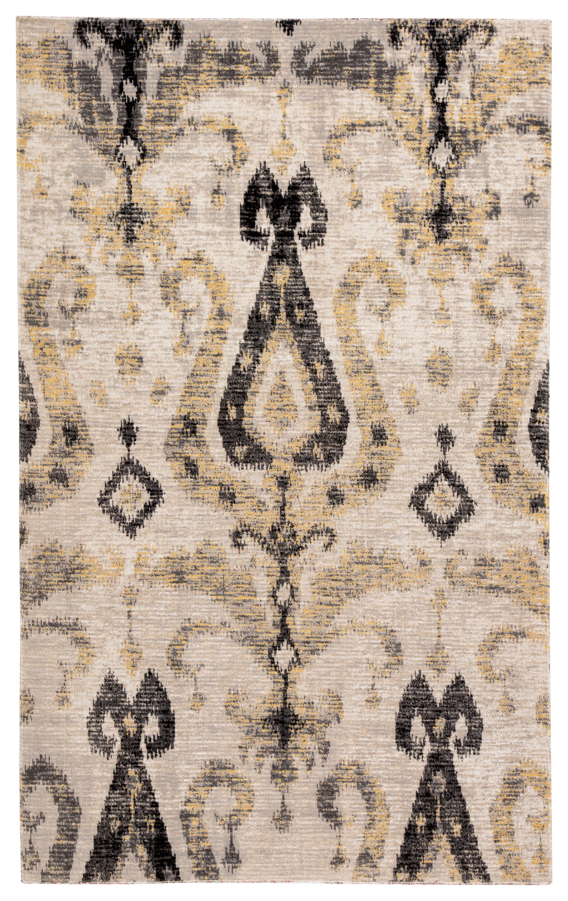 Zenith Indoor/ Outdoor Ikat Gray & Yellow Area Rug