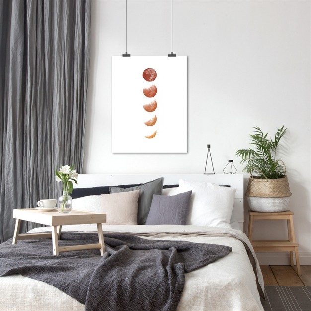 Americanflat Minimalist Moon Phases By Elena David Poster Art Print