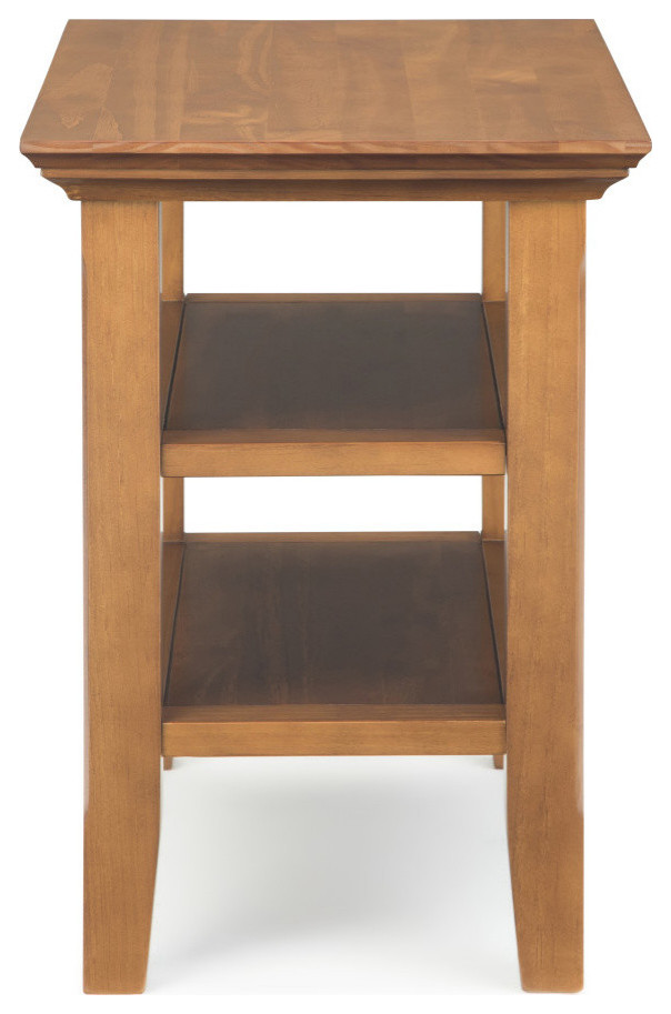 Acadian Solid Wood 14 quotRustic Narrow Side Table   Transitional   Side Tables And End Tables   by Simpli Home Ltd.  Houzz