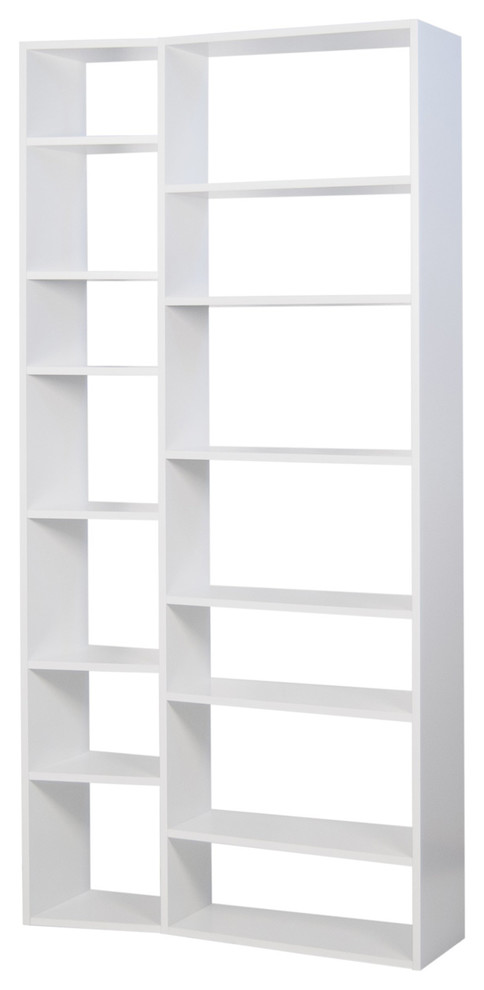 Modern White Modular Display Bookcase   Contemporary   Bookcases   by Plush Pod Decor  Houzz