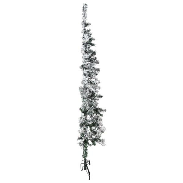 vidaXL Christmas Tree Decoration Slim Artificial Half Xmas Tree with Stand