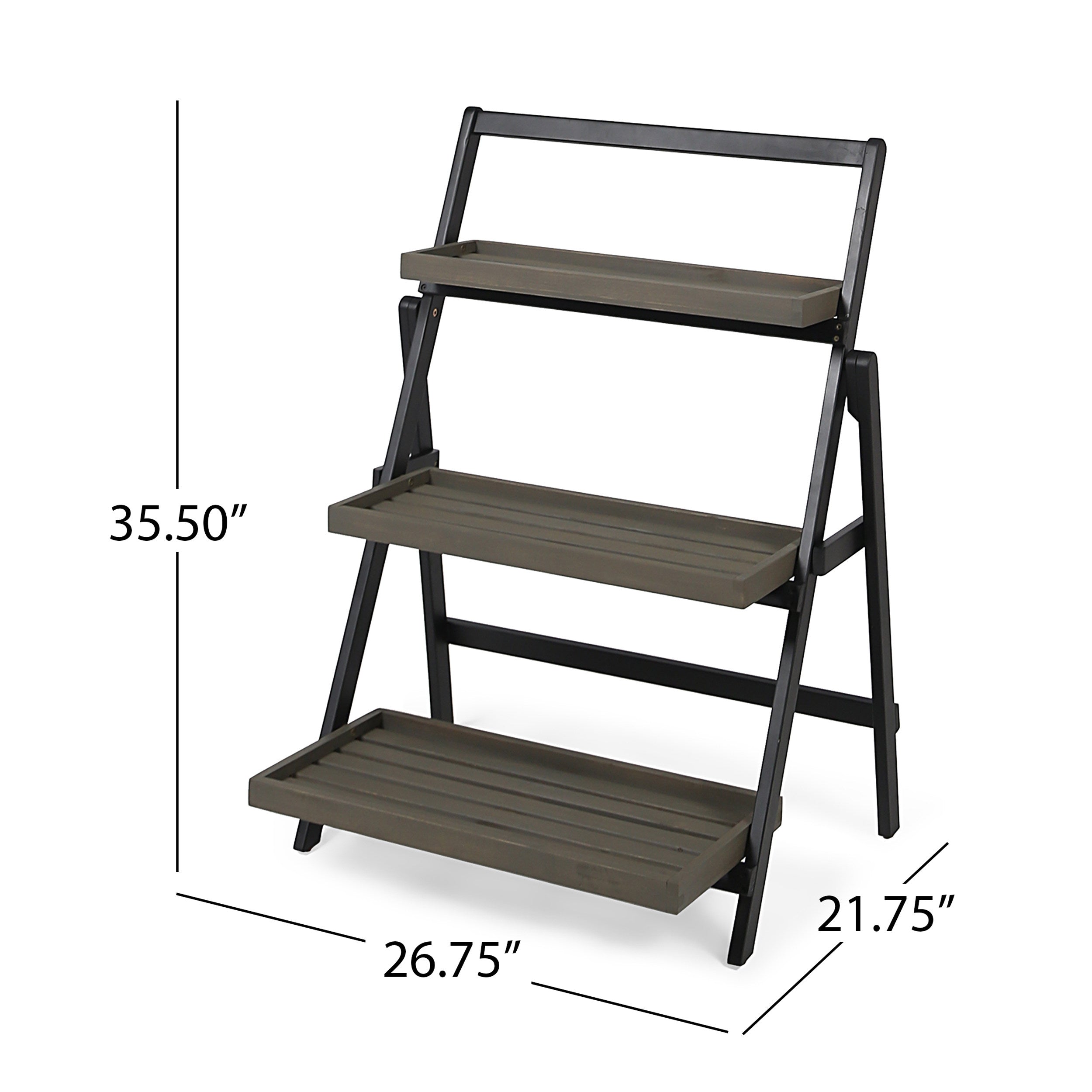 Mesbin Outdoor Acacia Wood Planter Stand