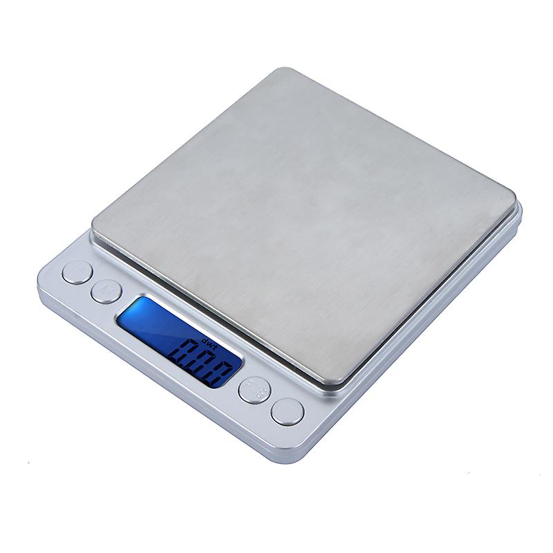 High Accuracy Mini Electronic Digital Platform Jewelry Scale Weighing Balance With Two Trays Portable 500g/0.01g Counting Function Blue Lcd G/ct/dwt/o