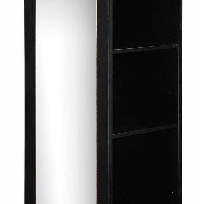 Traditional Style Wooden Accent Cabinet， Black