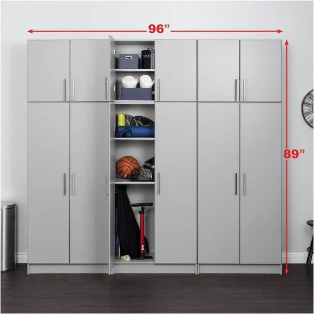 Elite With 6 Storage Cabinet Set Light Gray Prepac