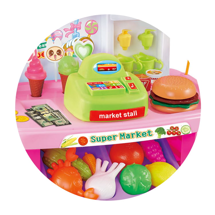 Mundo Toys 110 Piece Kitchen Set for Kids with Mini Supermarket for Girls