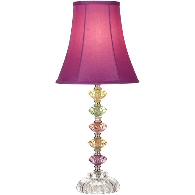 High Orchid Stacked Glass Off White Bell Shade For Bedroom Living Room Bedside Nightstand