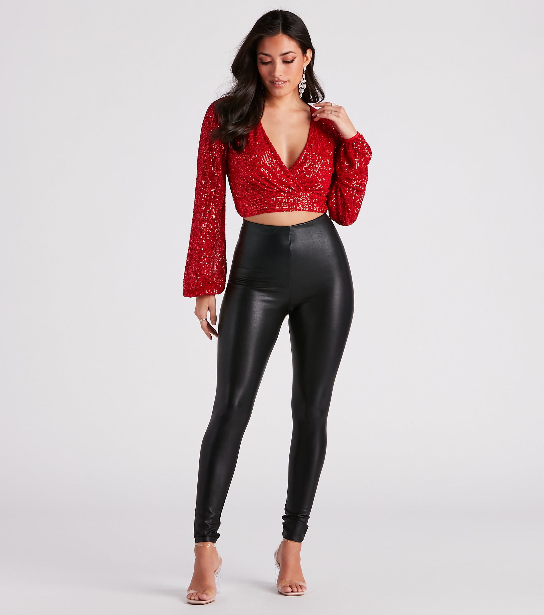 Statement Making Sequin Crop Top