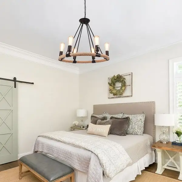 Modern Farmhouse Wagon Wheel Light Fixture Shopping - The Best Deals on Chandeliers