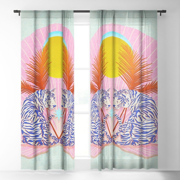 Sewzinski Loud Tigers Single Panel Sheer Window Curtain Society6