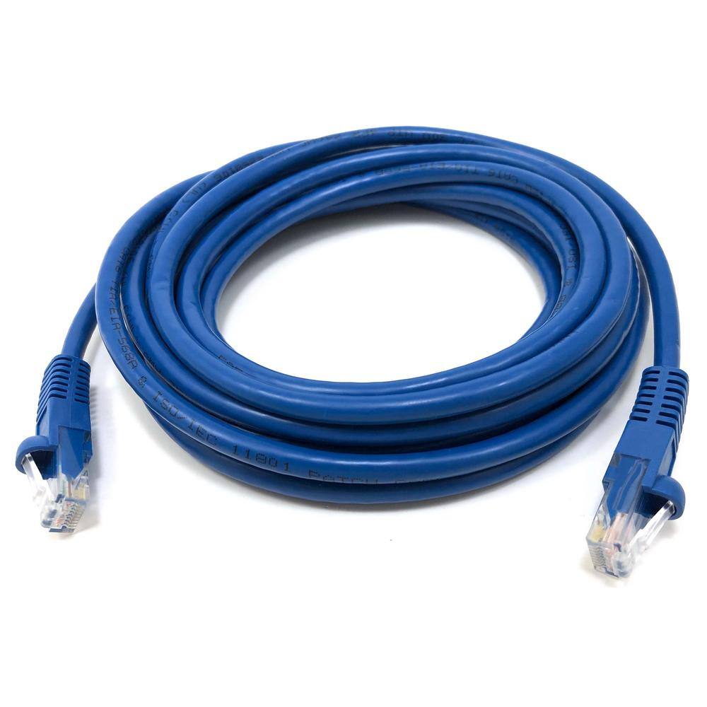 Micro Connectors Inc Cat 6A 14 ft. 10GB Patch Cable Blue (5 per Box) E09-014BL-5