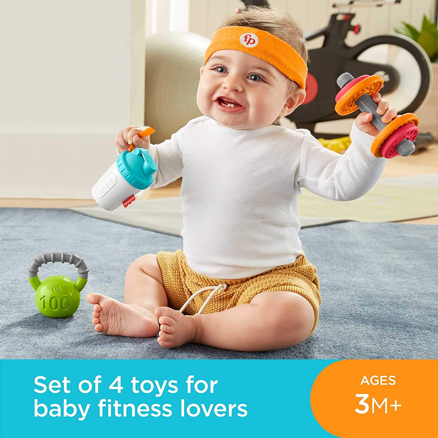 Fisher-Price Baby Biceps Gift Set， 4 Themed Baby Toys